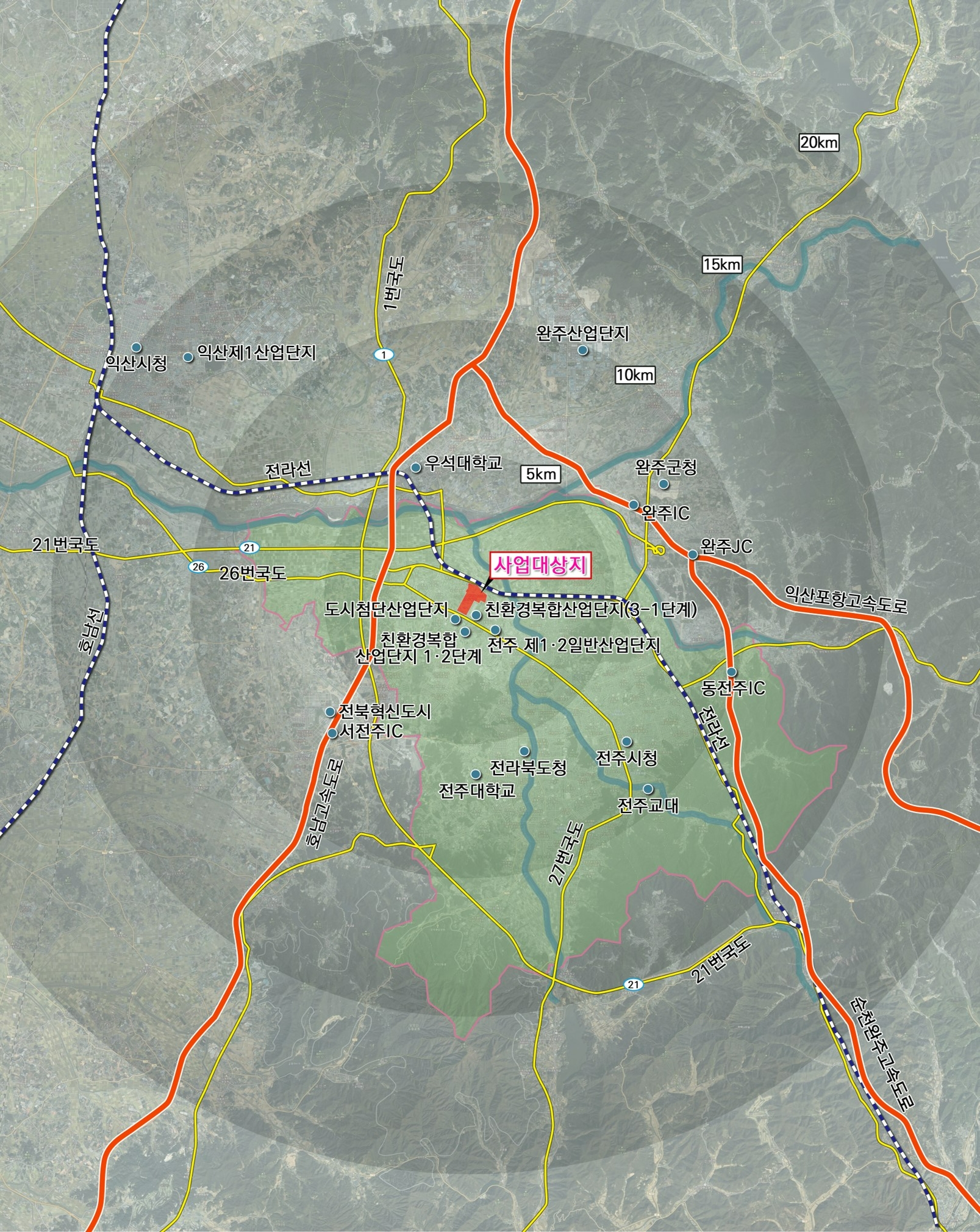 전주탄소소재 국가산단 위치도.(사진=LH)