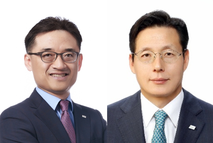 왼쪽부터 미래에셋증권 김미섭, 허선호 부회장. 사진=미래에셋증권