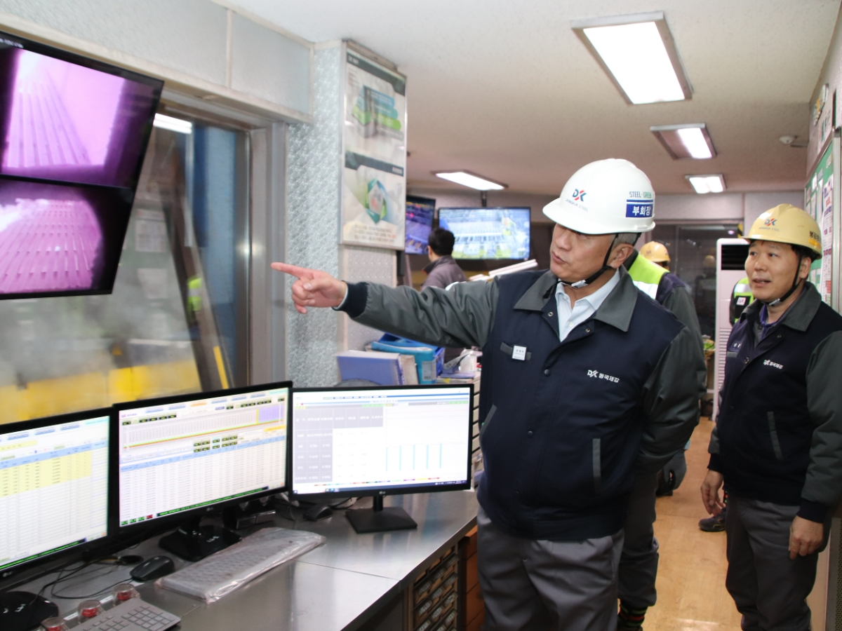 장세욱 부회장 시무식 인천공장 현장.(사진=동국제강그룹)