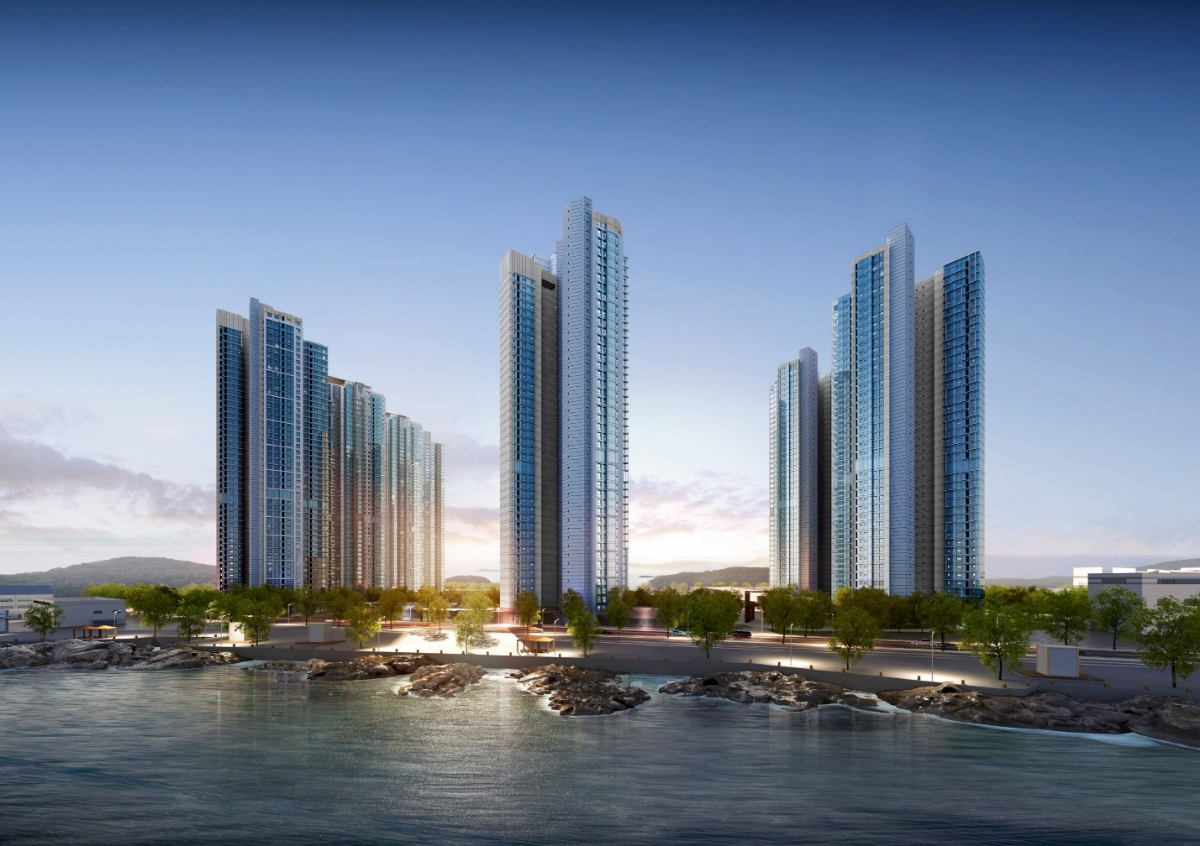 다대동 옛 한진중공업부지 개발사업 공동주택 예상투시도