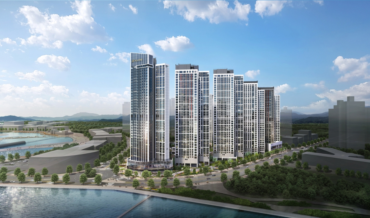 힐스테이트 더웨이브시티 투시도.(사진=현대건설)