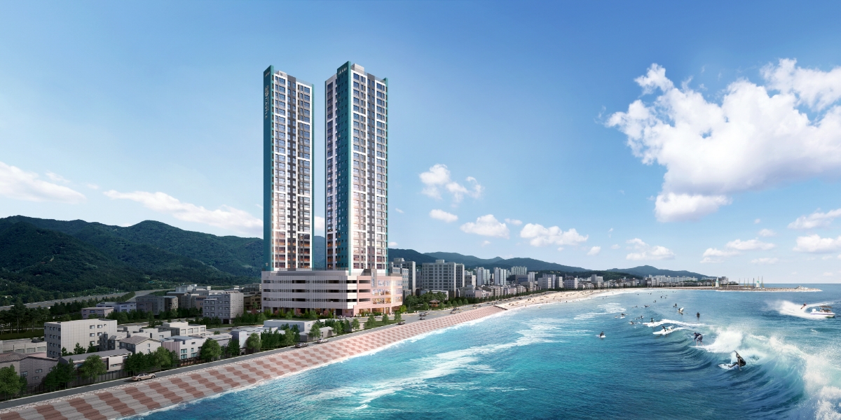 울진 후포 오션 더캐슬 공동주택 투시도.(사진=대한토지신탁)