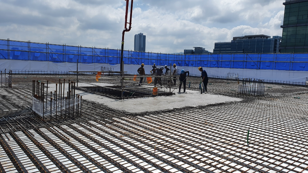 DBS joist 공법 시공 모습.(사진=반도건설)