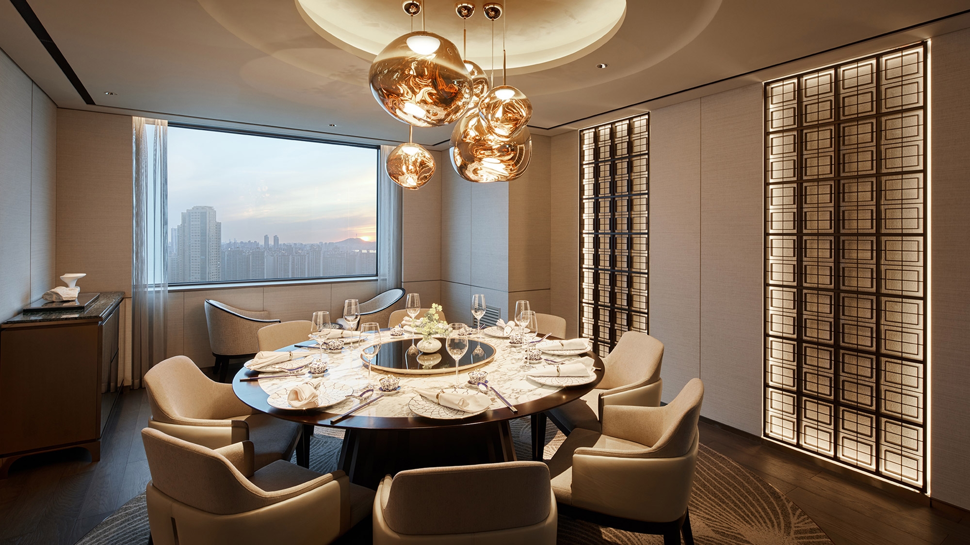 롯데호텔 월드, 도림 더 칸톤 테이블 사진 전경.(사진=롯데호텔 월드)