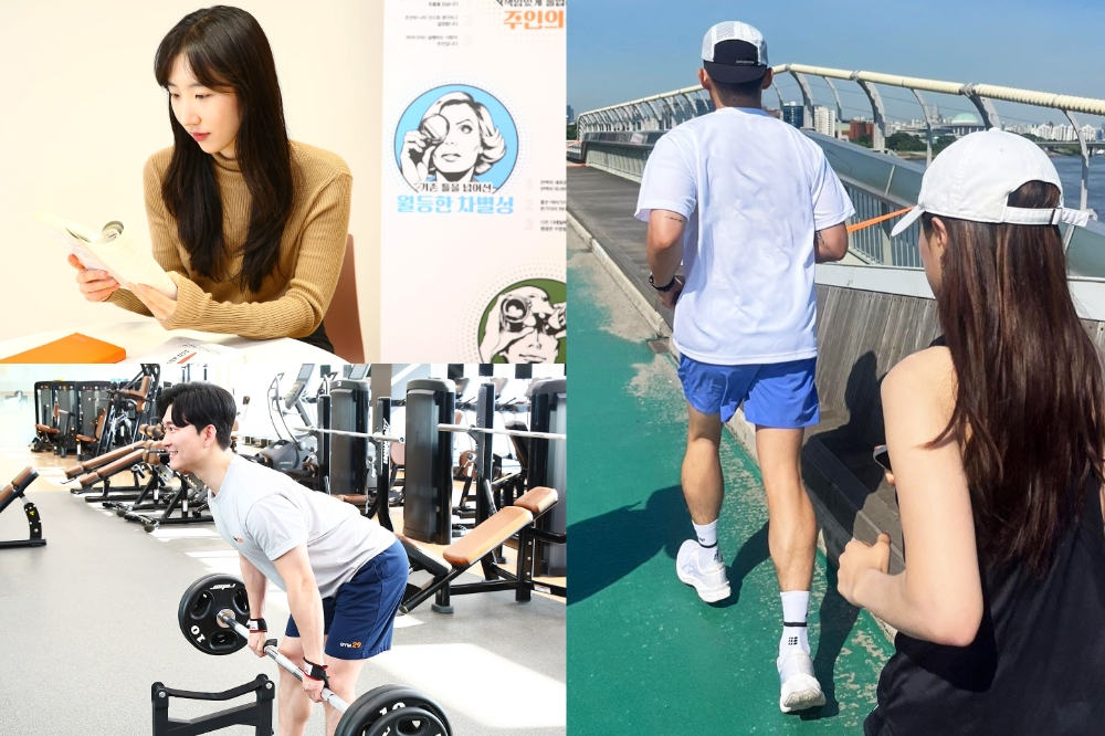 한화 건설부문 임직원들이 ‘100일 챌린지’에 참여하고 있는 모습.(사진=한화 건설부문)