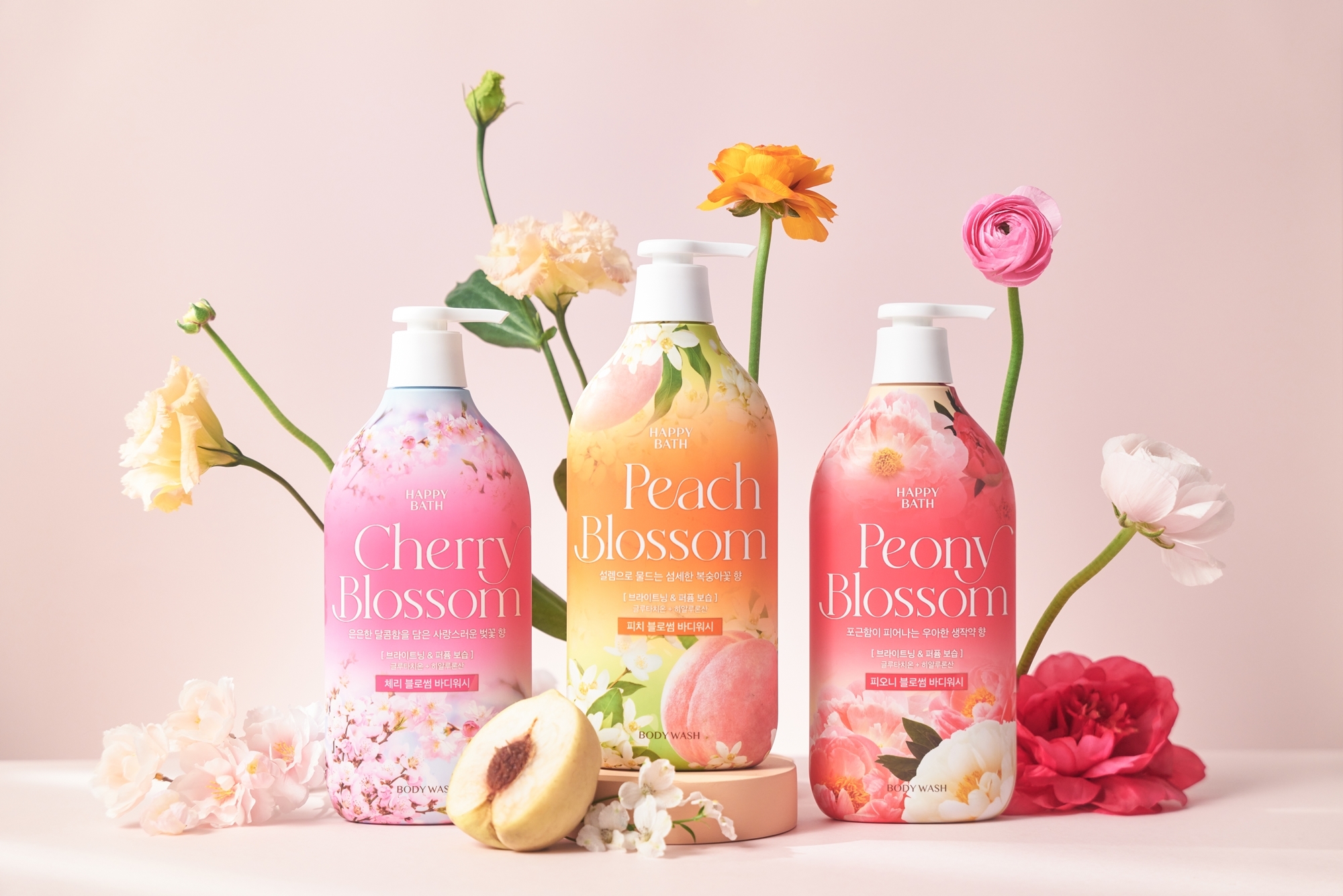 아모레퍼시픽 해피바스, 블로썸 바디워시 라인 출시
