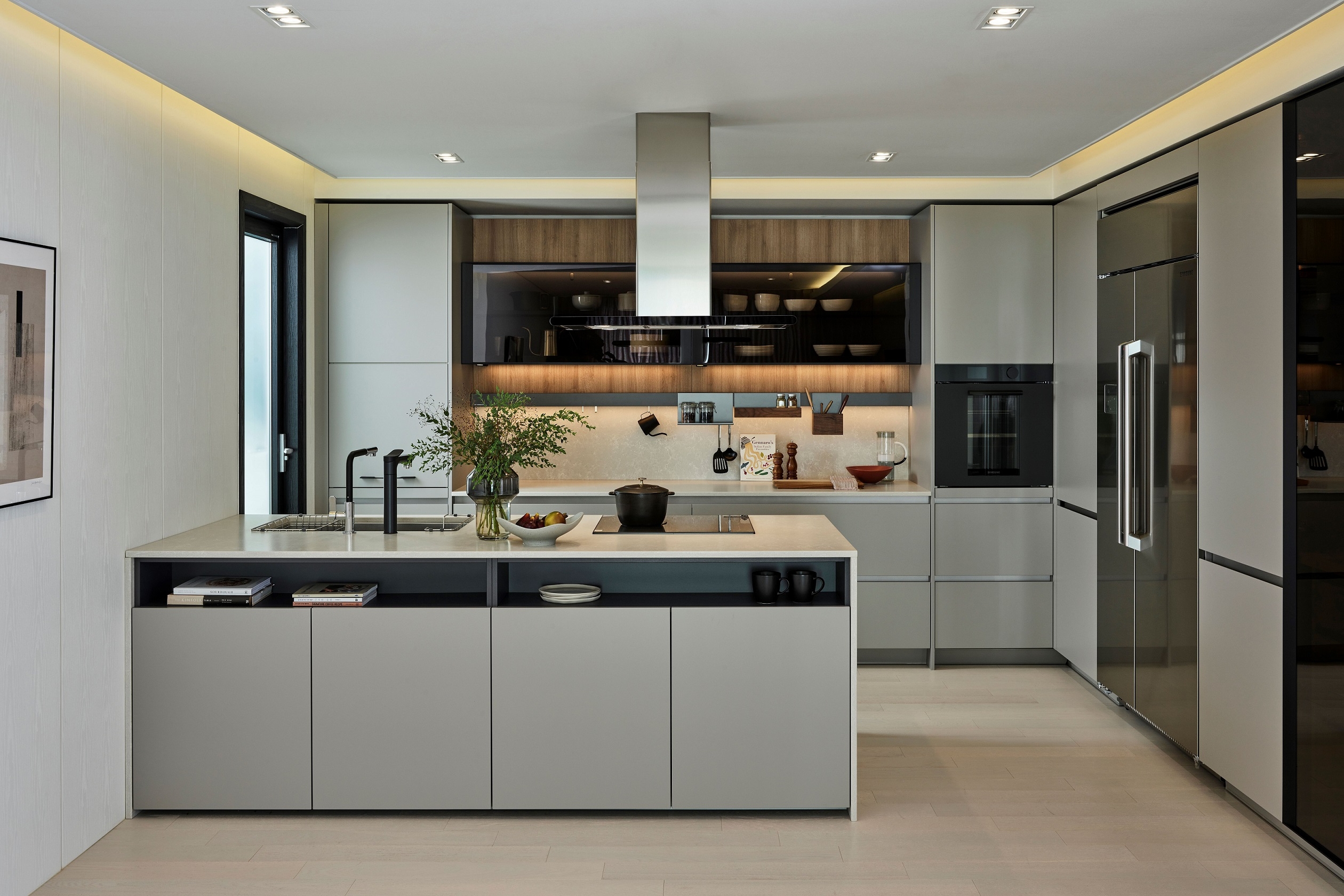 한샘 스타일에디션 '어반시크' 스타일로 꾸민 부엌 모습.(사진=한샘)