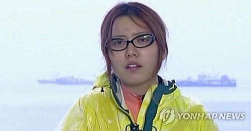 세월호 참사 당시 방송에 출연, 관련 인터뷰를 하고 있는 홍가혜씨. (사진=연합뉴스)