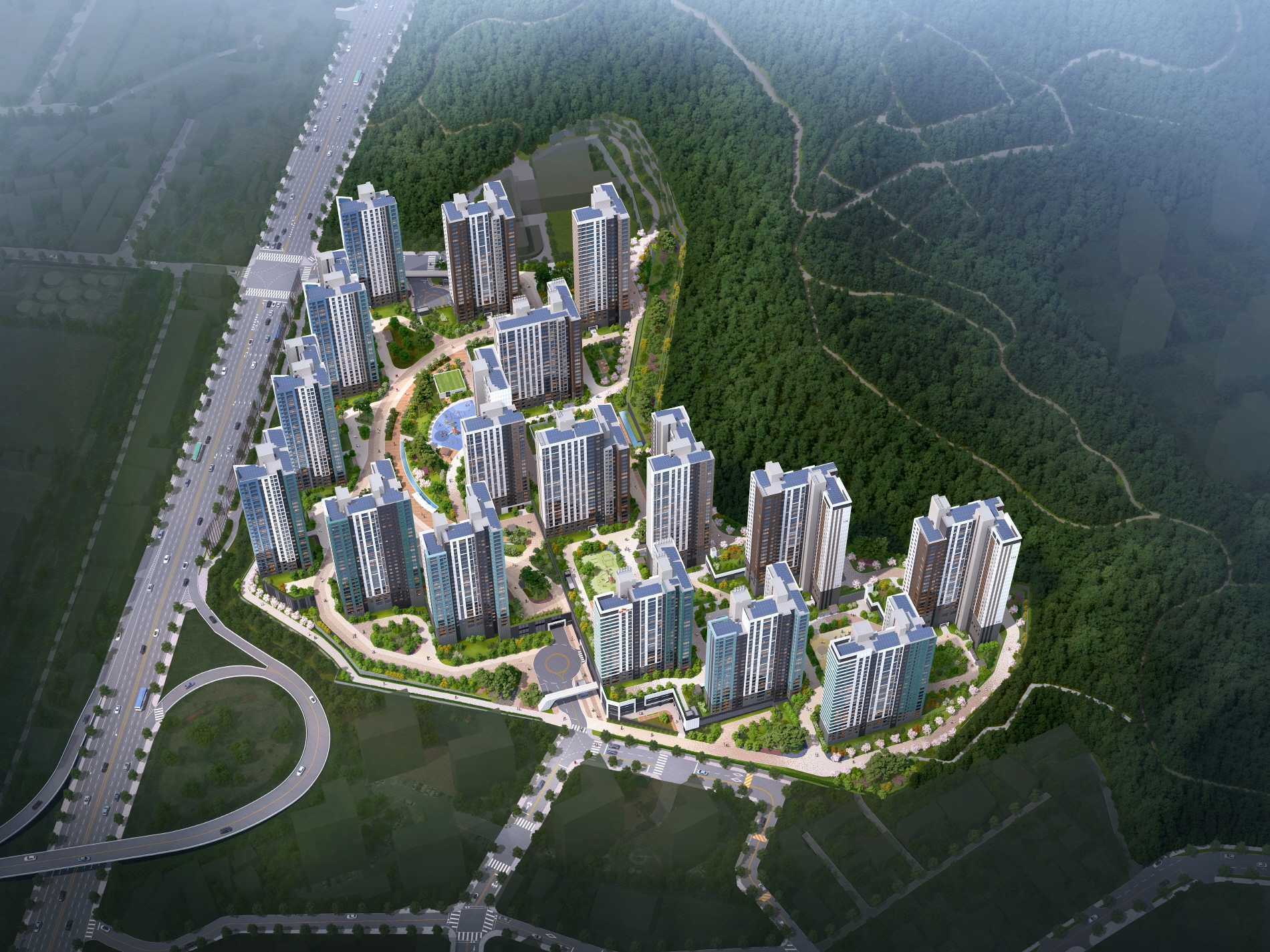 송암공원 중흥S-클래스 SK VIEW 조감도.