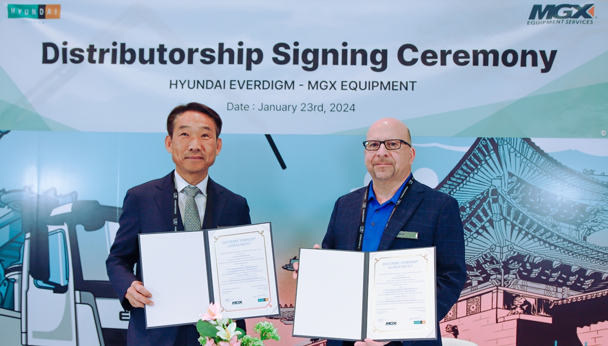 현대에버다임, 매니토웍그룹과 콘크리트 펌프카 북미 딜러쉽 계약 체결