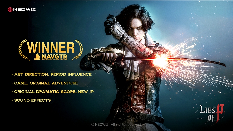 네오위즈 ‘P의 거짓’, ‘NAVGTR’서 4관왕 수상