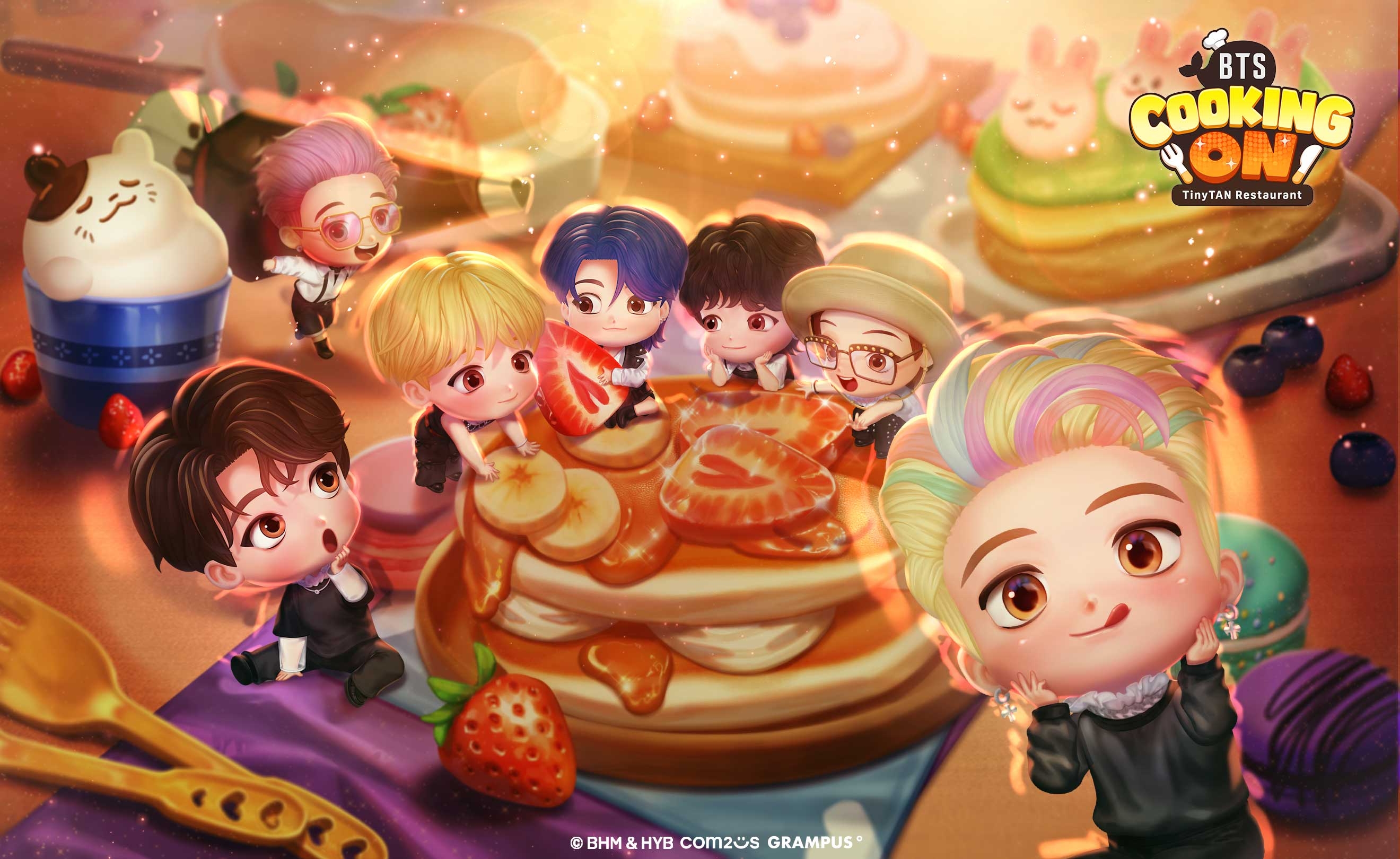 컴투스 신작 ‘BTS 쿠킹온: 타이니탄 레스토랑’ 원스토어 사전 예약 시작