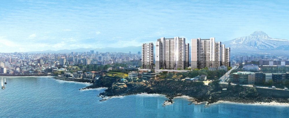 용두암 호반써밋 제주 항공조감도.