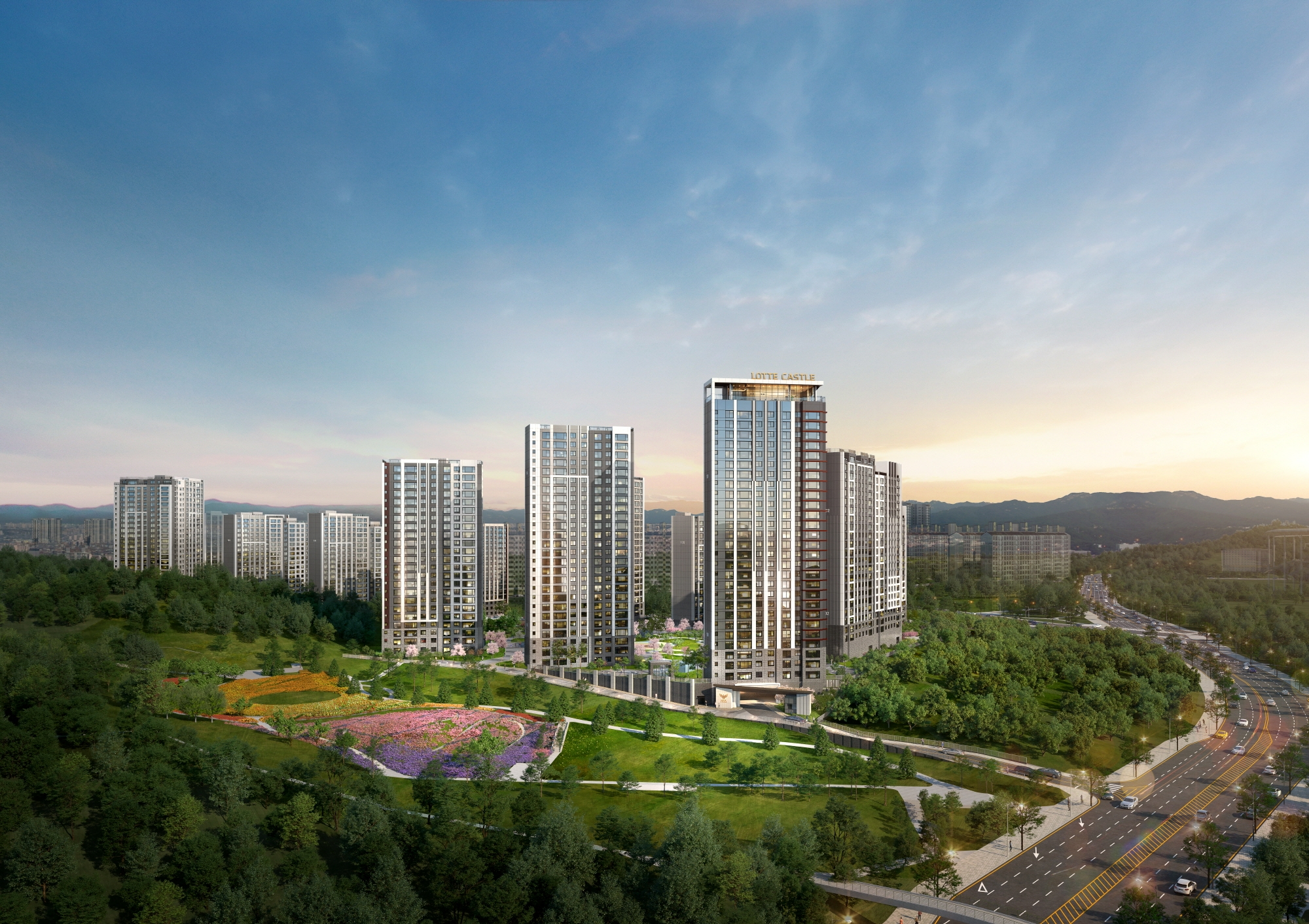 중앙공원 롯데캐슬 시그니처 1블록 투시도.(사진=롯데건설)