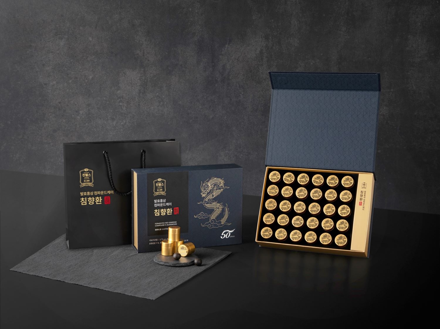 ‘진웰스 발효홍삼 컴파운드K 침향환’ 출시 이미지.(사진=일화)