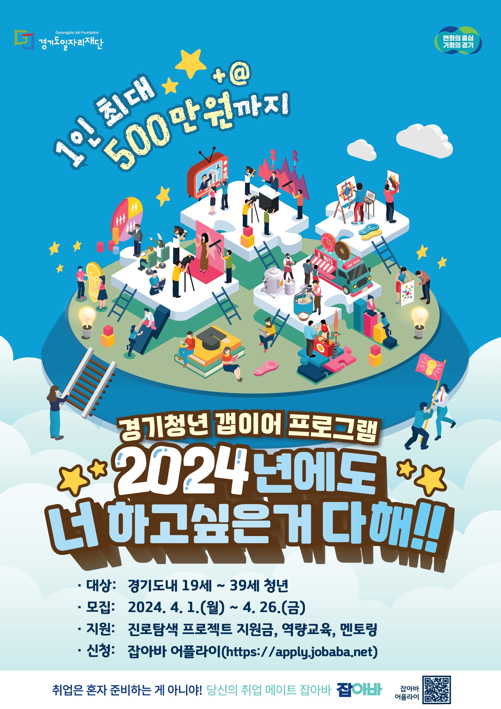 2024년 경기청년 갭이어 프로그램 포스터