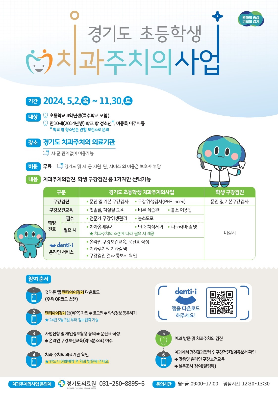 초등학생 치과주치의사업 포스터