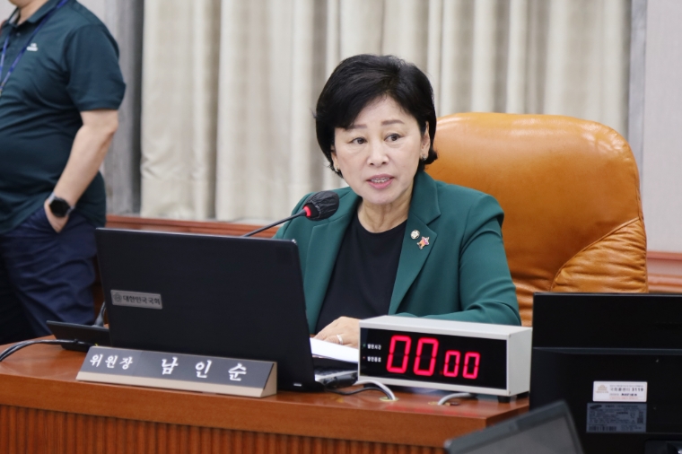 정개특위에서 남인순 위원장이 회의를 주재하는 모습 (사진=의원실)