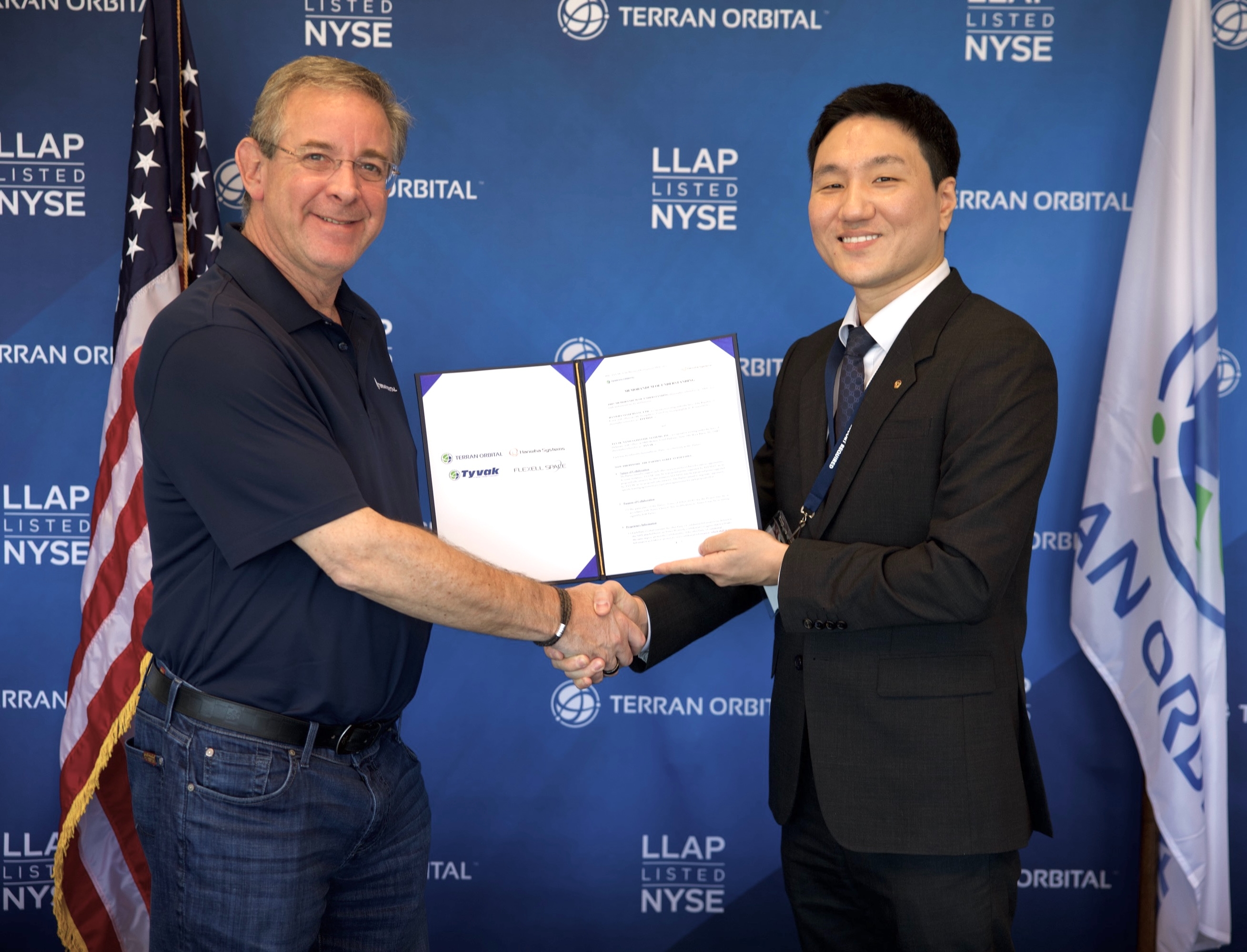 한화시스템 사내벤처 플렉셀 스페이스-美 테란 오비탈 ‘태양전지 공급 MOU