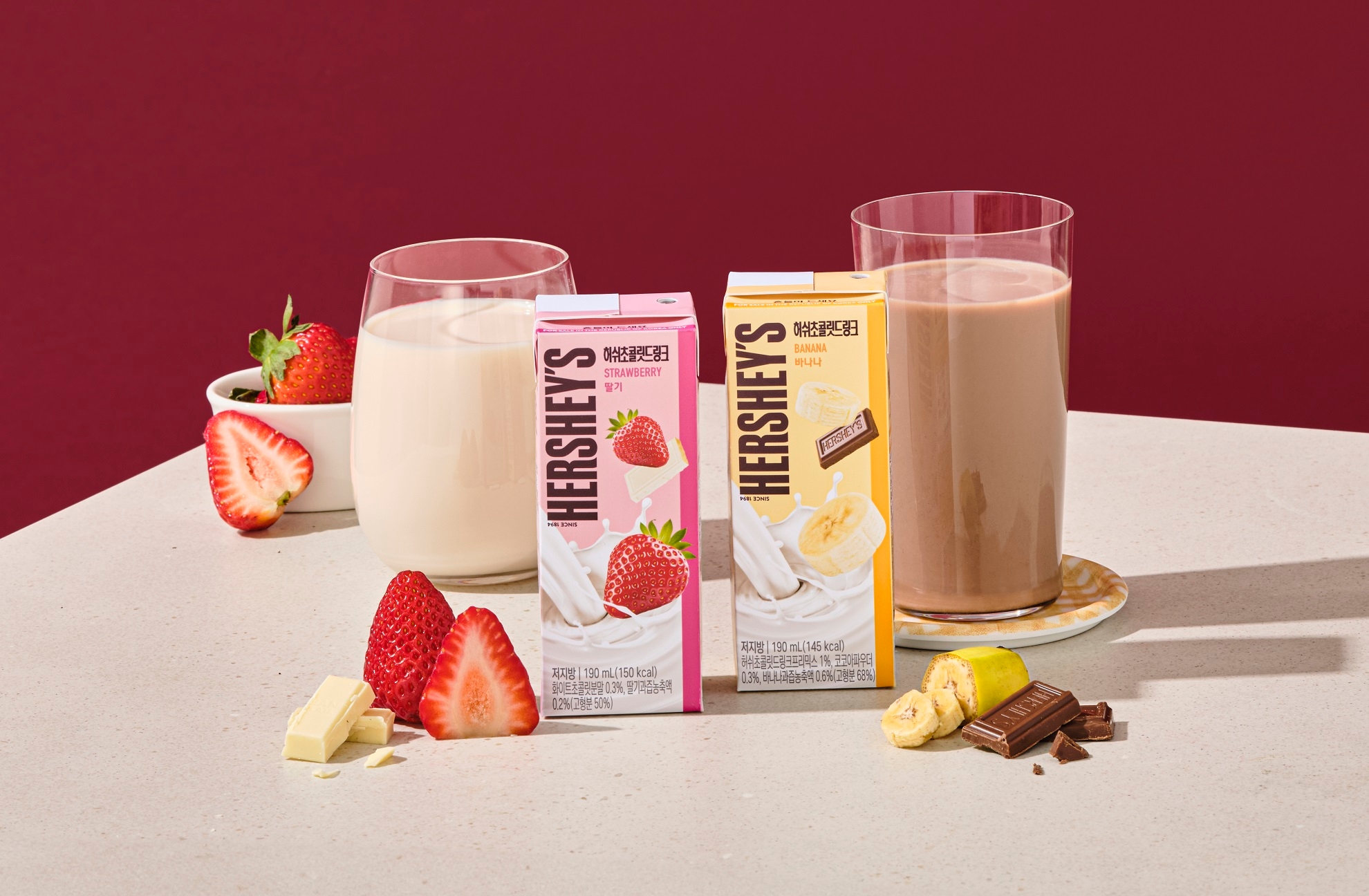 매일유업 ‘허쉬 초콜릿드링크 딸기·바나나’ 선보여