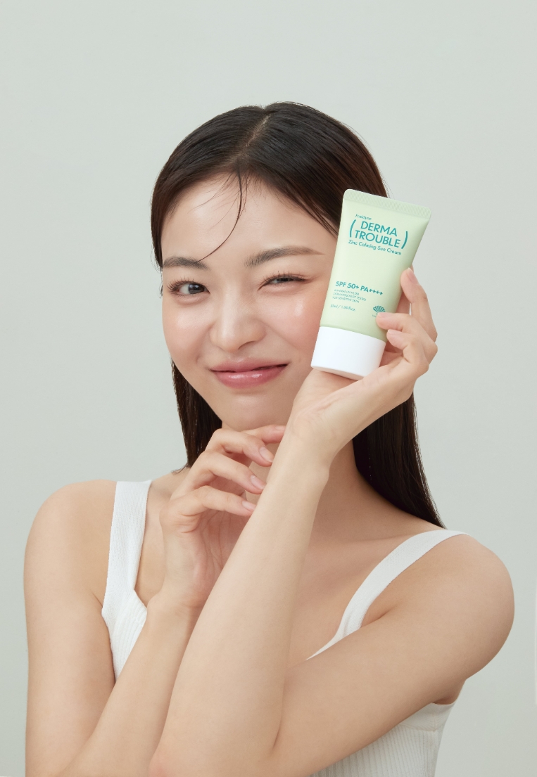 후시다인 더마 트러블 징크 카밍 선크림. 사진=동화약품