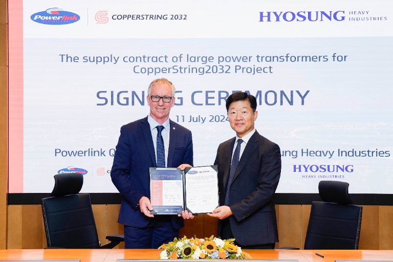 효성중공업, 호주 파워링크사와 350억 규모 변압기 공급계약 체결