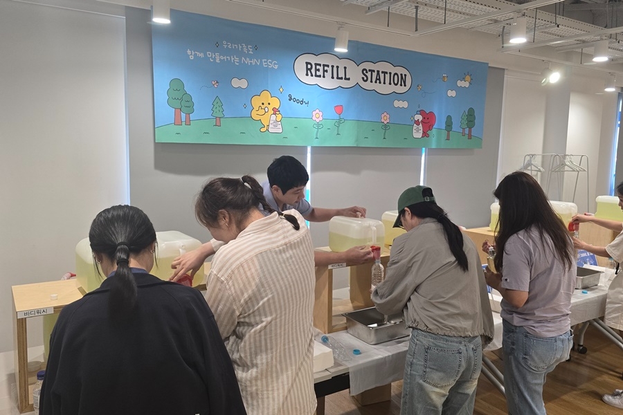NHN KCP, 친환경 행보 동참 위해 사내 '리필 스테이션' 운영