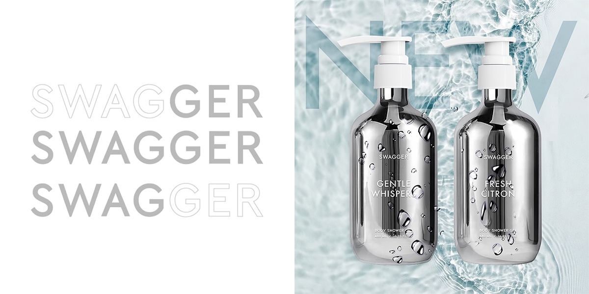 SWAGGER NEW LOGO 브랜드 비디오+리뉴얼 샤워젤. (사진=스웨거)