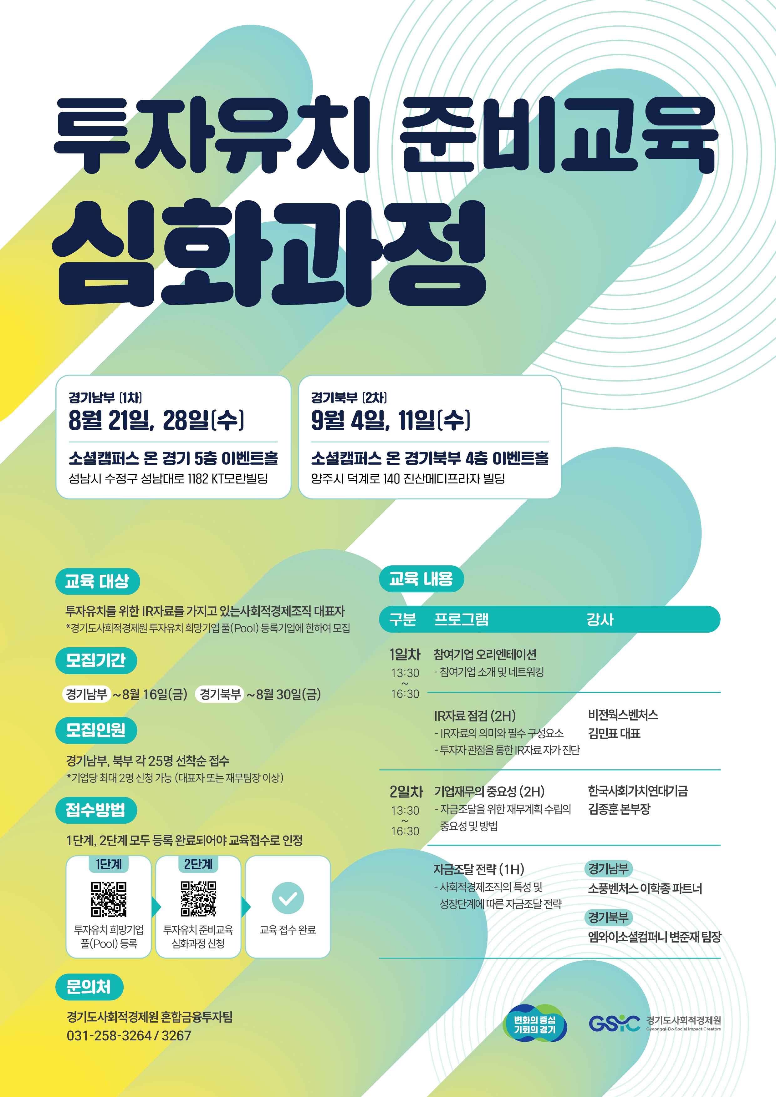 투자유치 준비교육 심화과정 프로그램 안내