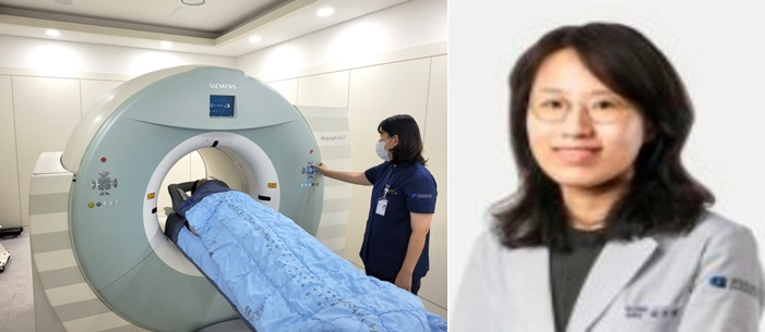 센텀종합병원의 신관 지하 1층 핵의학과에서 PET-CT 장비가 가동되고 있는 모습./핵의학과 김소정 전문의.(제공=센텀종합병원)