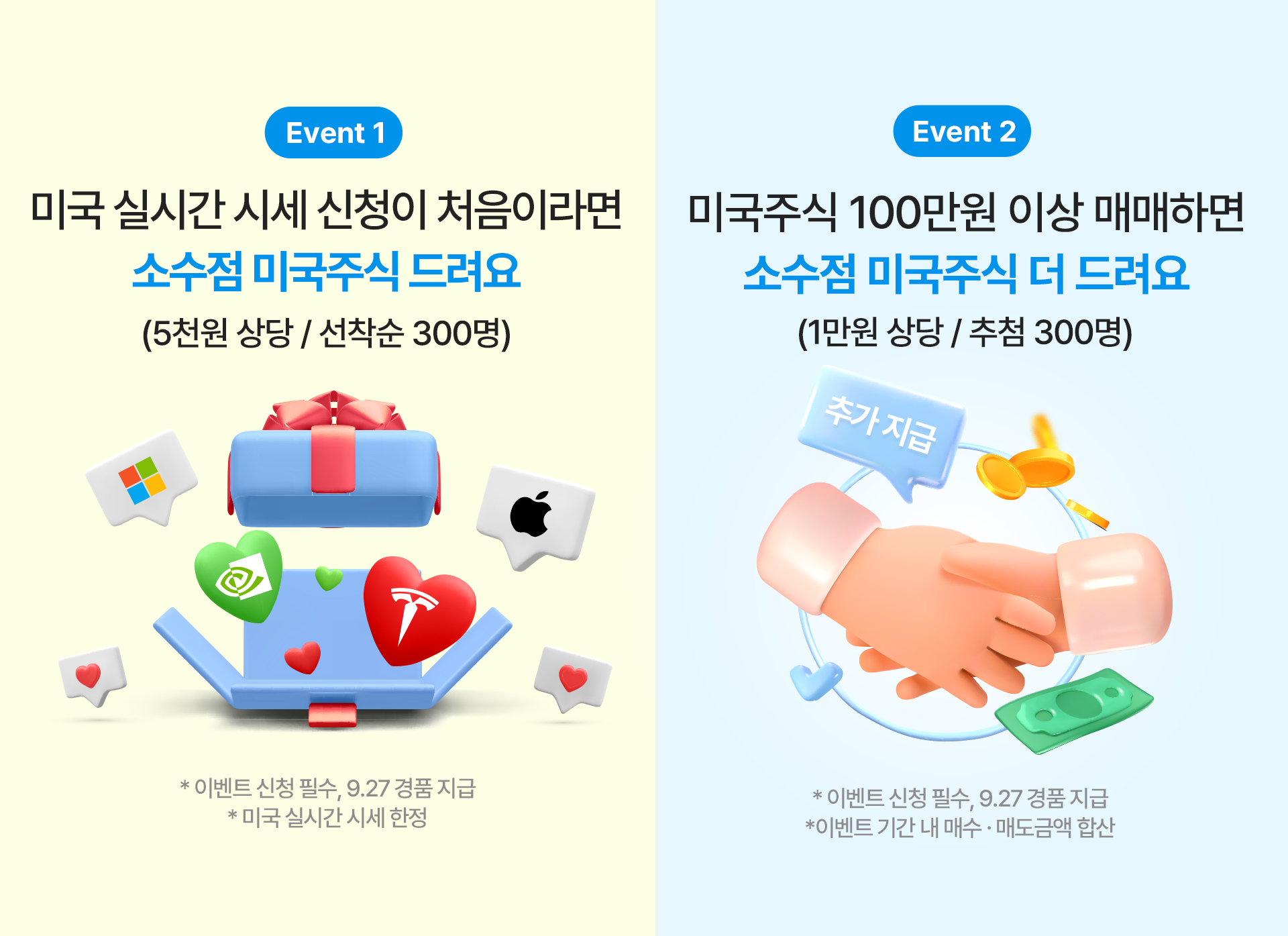 메리츠증권, 소수점 미국 주식 증정 이벤트 실시