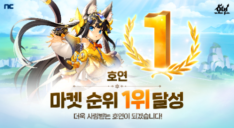 엔씨소프트, 수집형 MMORPG 신작 ‘호연’ 한국∙일본∙대만 출시와 동시에 앱 마켓 인기 1위