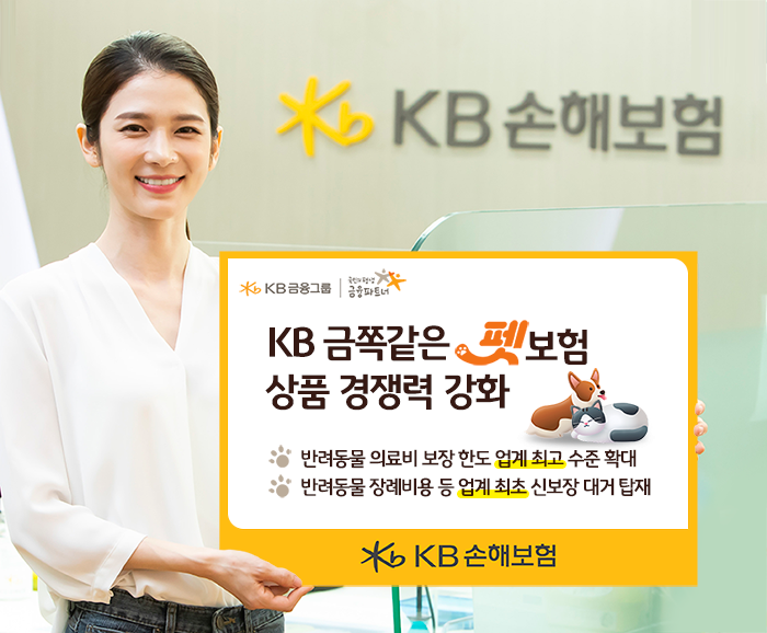 KB손보 'KB금쪽같은펫보험' 개정 출시
