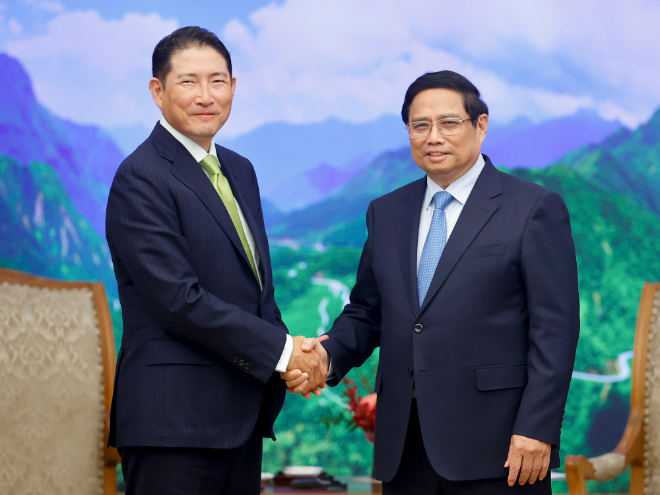 효성 조현준 회장, 베트남 팜 민 찐 총리와 면담