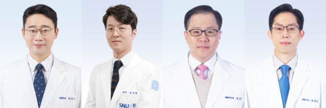 분당서울대병원 림프부종센터 (왼쪽부터) 성형외과 명유진, 박규형 교수, 재활의학과 임재영, 범재원 교수. 사진=분당서울대병원