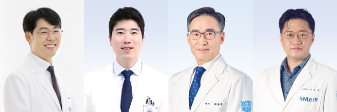(왼쪽부터) 분당서울대병원 순환기내과 조영진, 윤민재, 최동주 교수, 응급의학과 김중희 교수. 사진=분당서울대병원