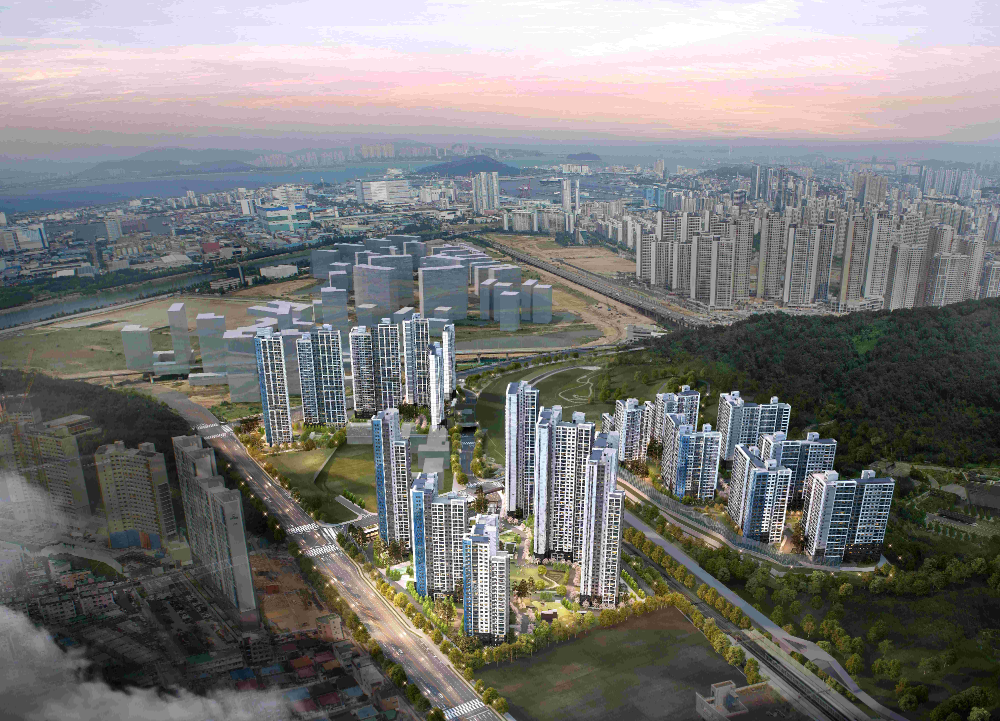 래미안 송도역 센트리폴 1·2BL 투시도.(사진=삼성물산)