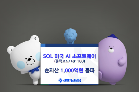 신한자산운용 “SOL 미국AI소프트웨어 순자산 1,000억원 돌파”