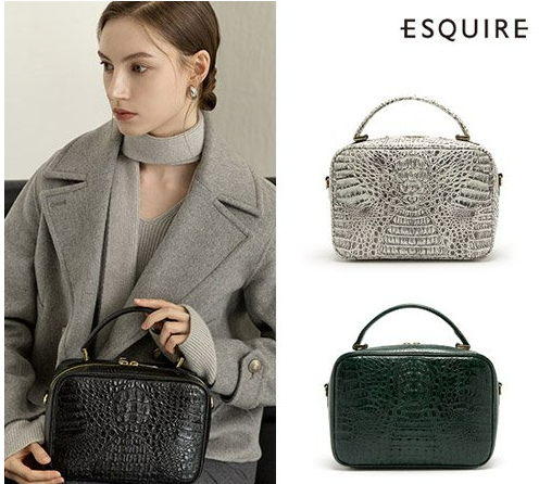 홈앤쇼핑, 에스콰이아‘ 크로커다일컬렉션 리얼 가이야 백’ 선보여