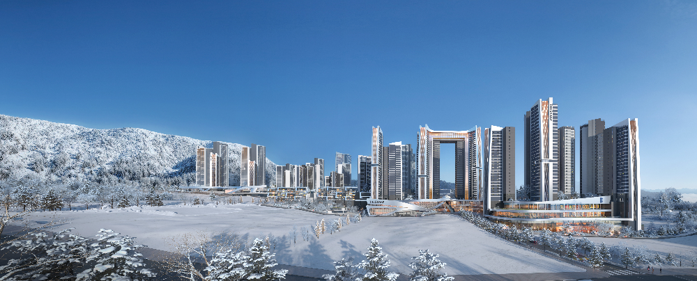 포스코이앤씨가 제안한 성남 은행주공 재건축사업 조감도.(사진=포스코이앤씨)