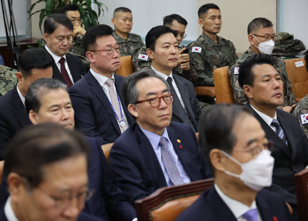 내란국조특위 청문회에 참석한 정부 인사들(사진=연합뉴스)