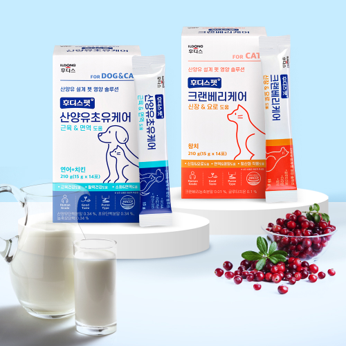 일동후디스 후디스펫, ‘산양유초유케어&크랜베리케어’ 선보여