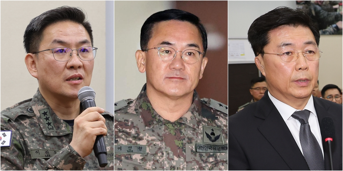 왼쪽부터 이진우·여인형·홍장원(사진=연합뉴스)