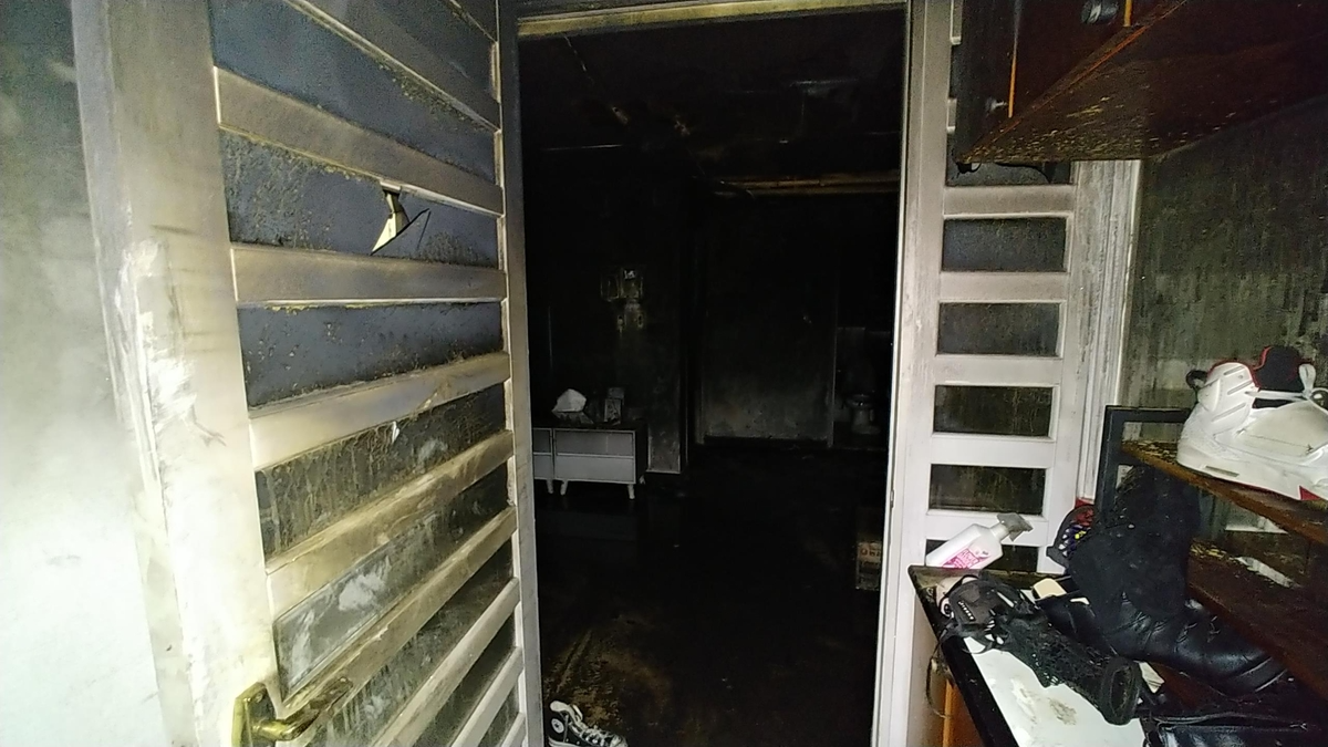 경북 김천 아파트 화재 현장(사진=연합뉴스)