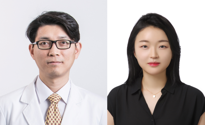 왼쪽부터 건국대병원 산부인과 심승혁 교수, 장은비 전임의. 사진=건국대병원