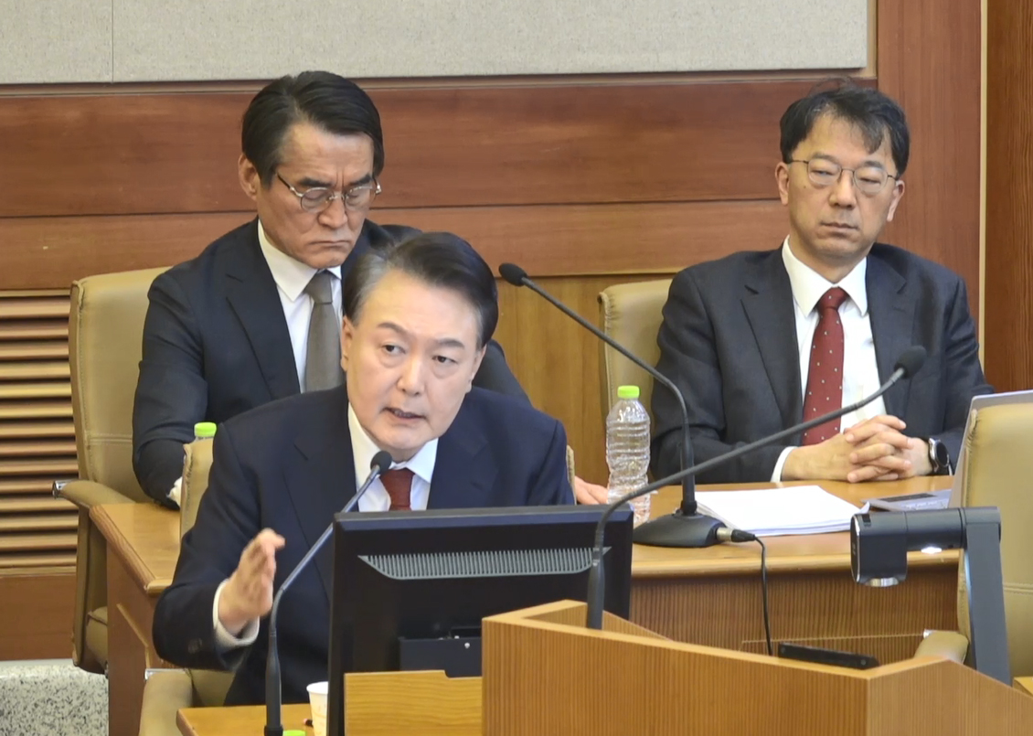 윤석열 대통령, 탄핵심판 7차 변론 발언(사진=연합뉴스)