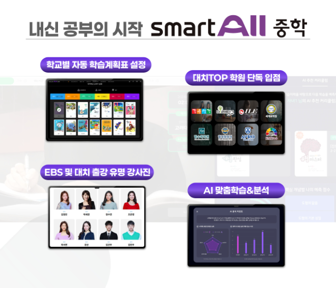 웅진스마트올 중학, 개정 교육과정’ 반영 중1 위한 내신 진도 강좌 신규 오픈