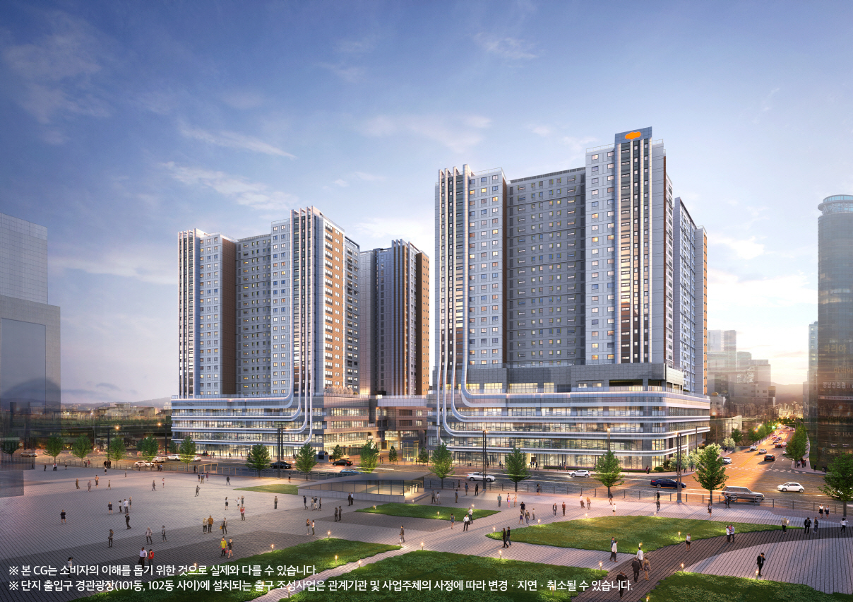 e편한세상 동대구역 센텀스퀘어 투시도.(사진=DL이앤씨)