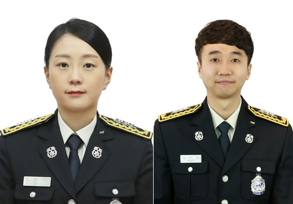 조미나·강문창 부부 소방관.(사진제공=부산소방재난본부)