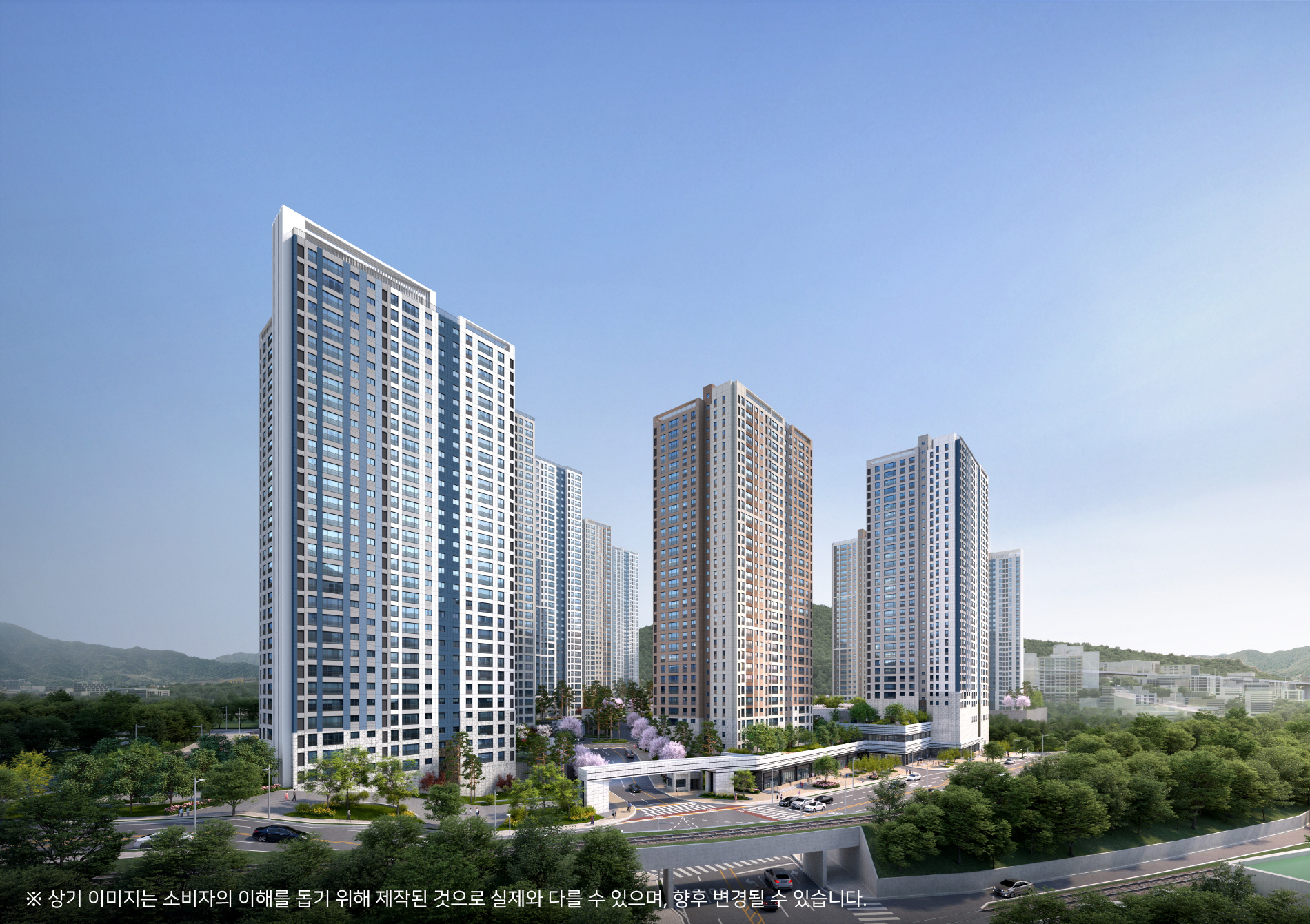 창원 메가시티 자이&위브 투시도.